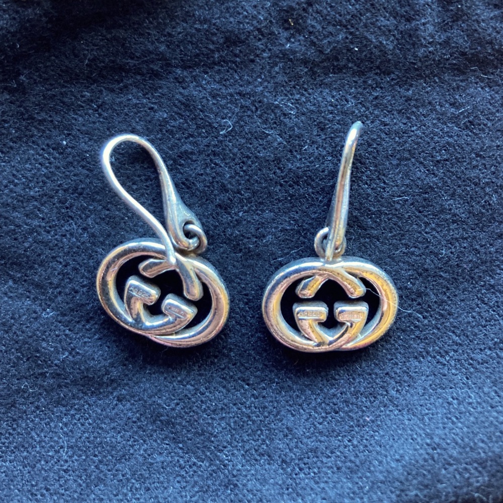 Gucci Sterling Silver Dangling Earrings
